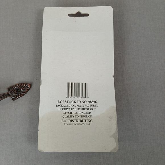 three 5" ornate antique-style door pull handles plastic drawer cabinet copper - Picture 2 of 8